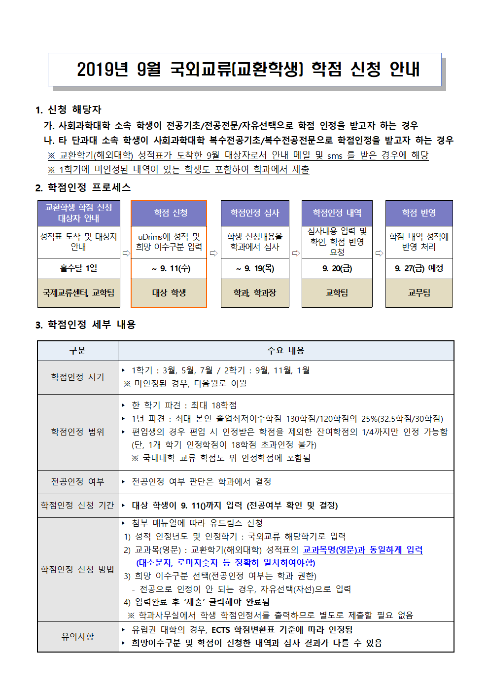 2019년 9월 국외교류(교환학생) 학점 신청 안내(게시용)001.png